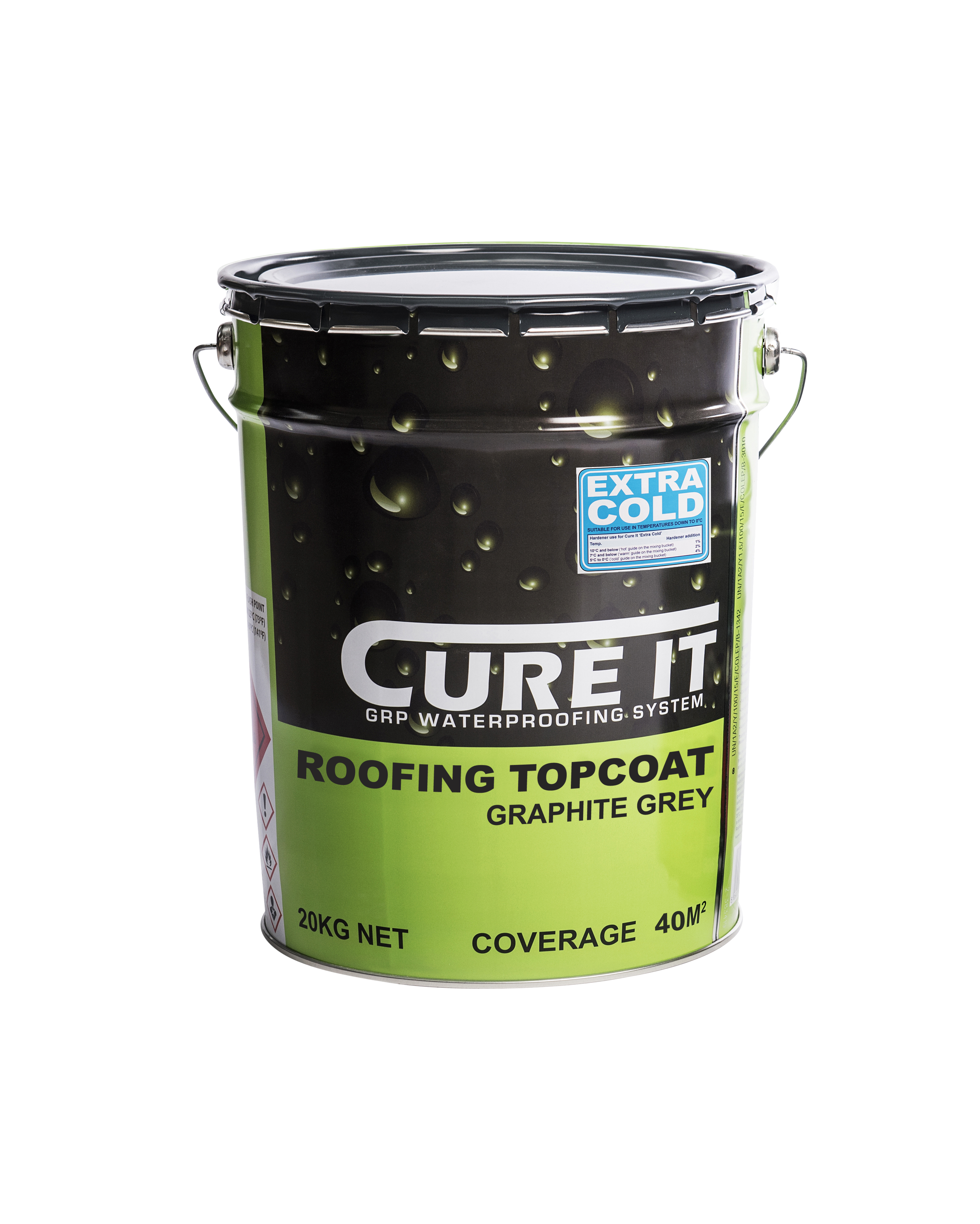Cure It GRP Roofing Topcoat Graphite 20Kg   CITRTOPCG20